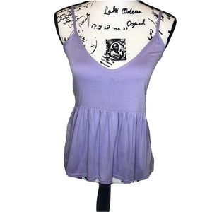 Boohoo Womens Size 6 Charlie Strappy Peplum Cami Top NWT Lilac